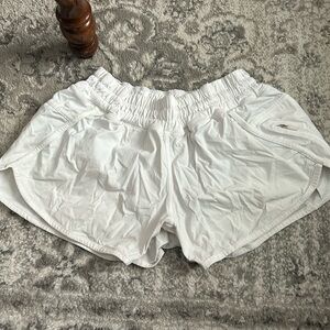 White lululemon shorts. Worn and without tags